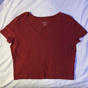 Wild Fable - maroon crop top - L